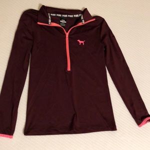 VS Pink maroon quarter zip!